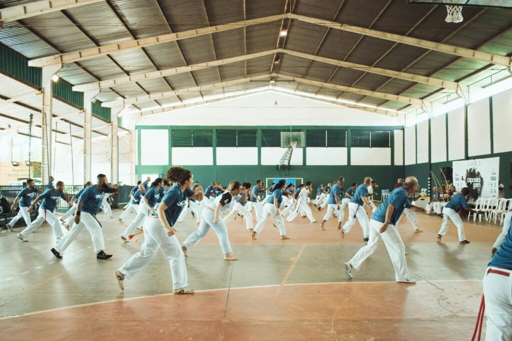 People Dancing in Gym